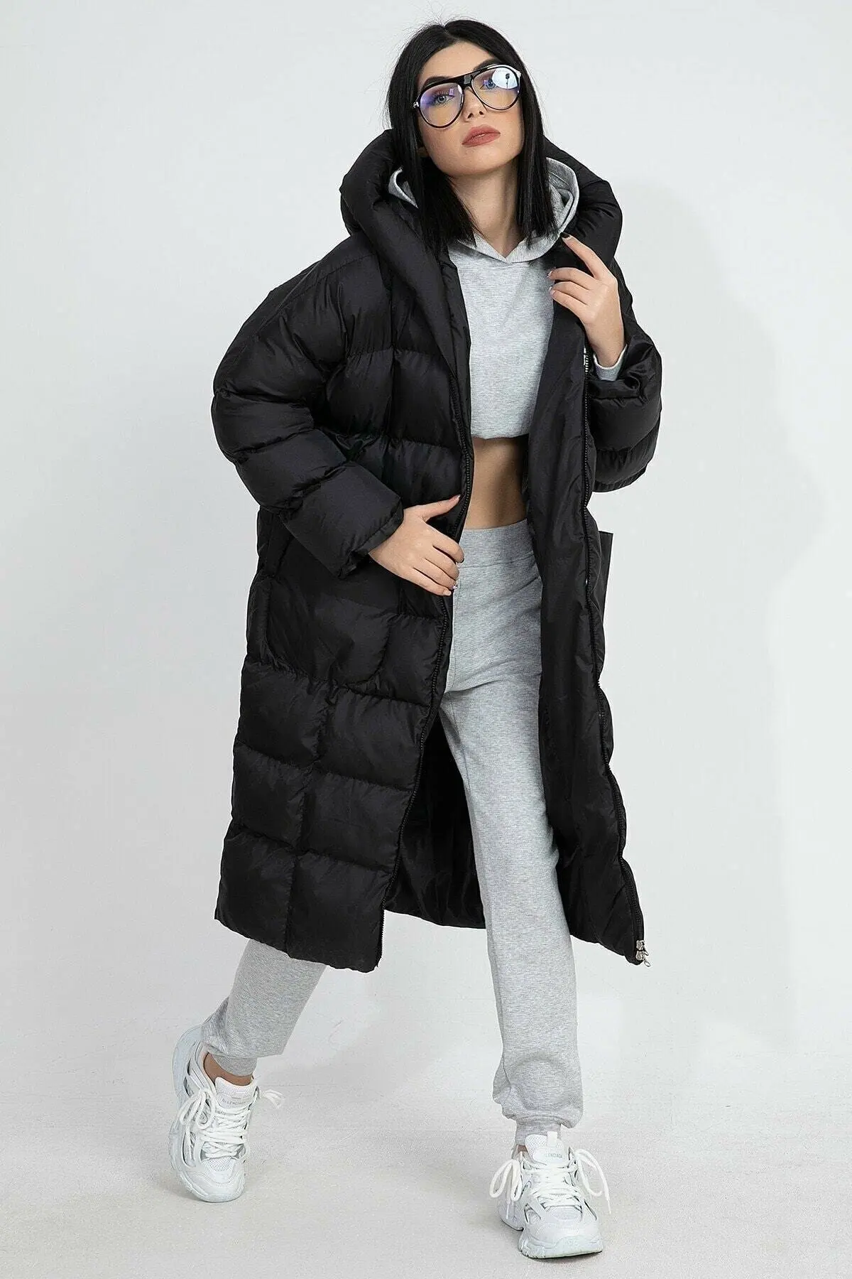 Women's Winter Hooded Long Coats New Fashion Down Coat Casual Street Fashion Jackets Cold Proof Padded Clothing Fits Any Size