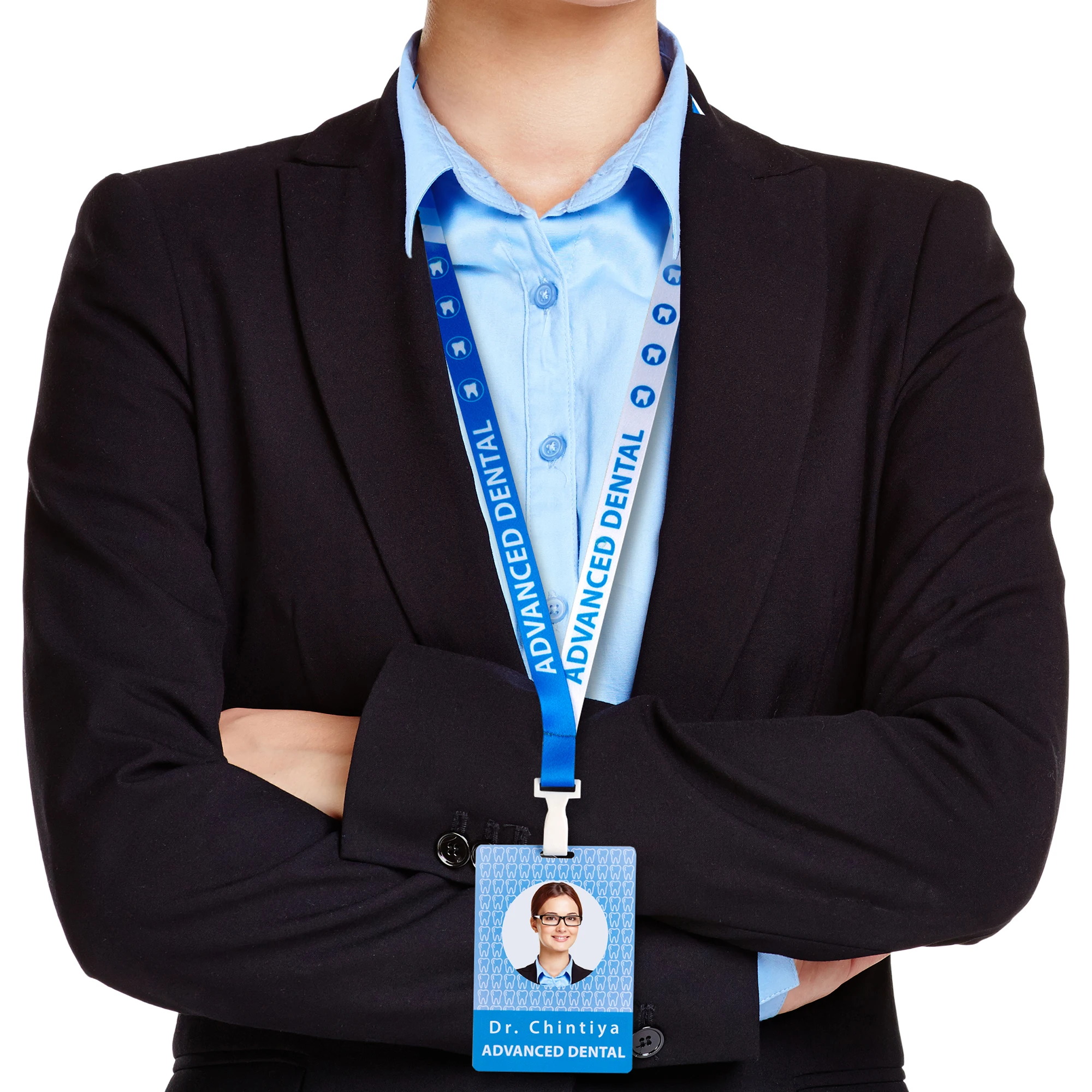 Imagem -04 - Costume Imprimiu as Correias do Suporte do Cartão da Identificação para o Material do Escritório Correias do Cartão da Identificação da Escola Nome Completo da Cor das Correias do Grupo Correias do Logotipo o