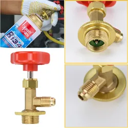 Air Conditioner Tools Car Air Conditioning Liquid Filling Safety Valve Open Valve Bottle Opener Refrigerant for R134A R22