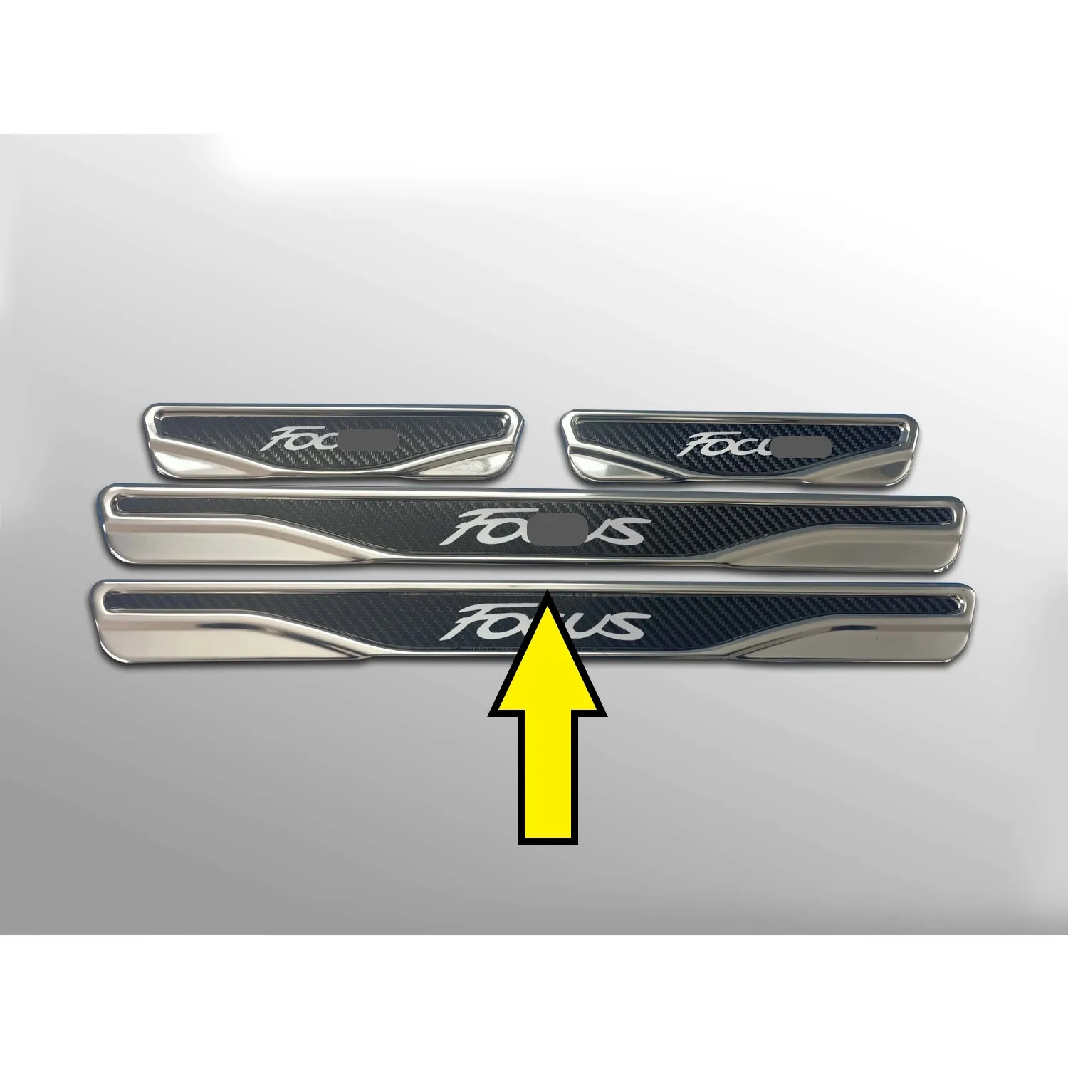 For Ford Focus 2014 2019 Car Door Side Sill Plate Kits Scuff Chrome Cover Stainless Steel Trim Frame 4 Pcs