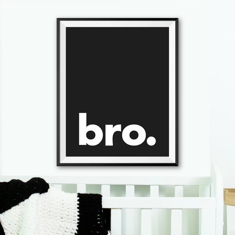 Bracie. Drukuj minimalistyczny – Baby Boy Nursery Quotes recenzja i cena