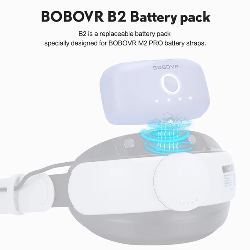 Imagen 2 del producto BOBOVR B2 Paquete de batería para M3 Pro batería de repuesto 5200mAh conexiones magnéticas para Quest3 aumentar aproximadamente 1,5 horas de tiempo