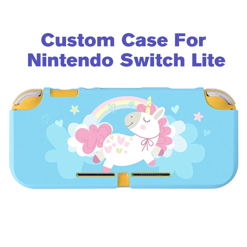 Nintendo Switch Lite 용 맞춤형 귀여운 카와이 케이스 TPU 보호 쉘 데칼 커버 나만의 디자인 만들기