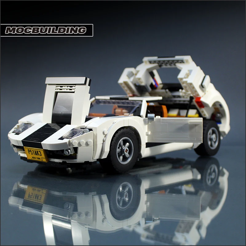 Famosa cidade carro gt40 moc veículo blocos de construção modelo velocidade surpercar diy montagem modelo brinquedos criativos exibição presente natal