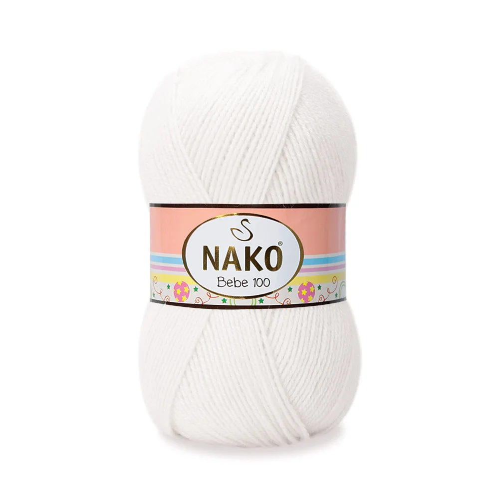 Nako Bebe 100 100% Premium Acrylic 100 Gr. 360 meters Autumn Winter Collection Cardigan, Sweater, Scarf, Beret, Booties, 5 PCS