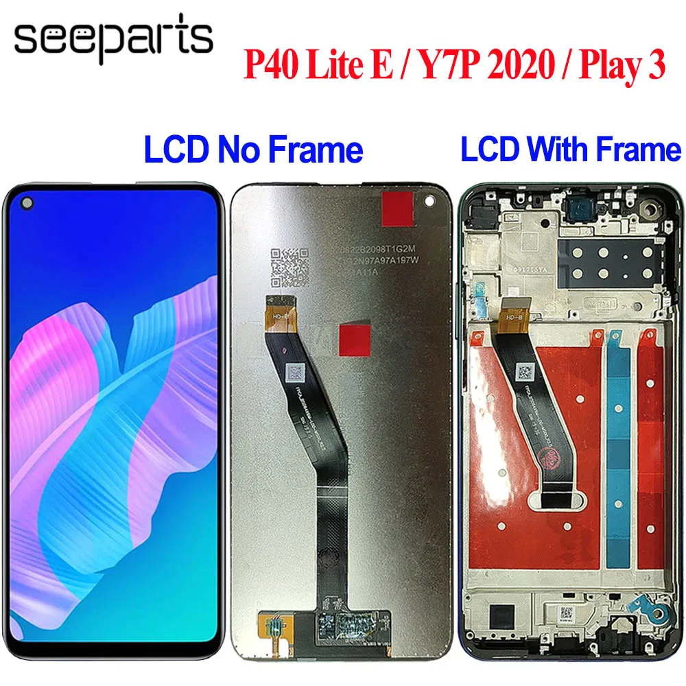 High Quality For Huawei P40 Lite E LCD Display Touch Screen Digitizer Assenbly Replacement Screen Y7p 2020 LCD Honor Play 3 LCD