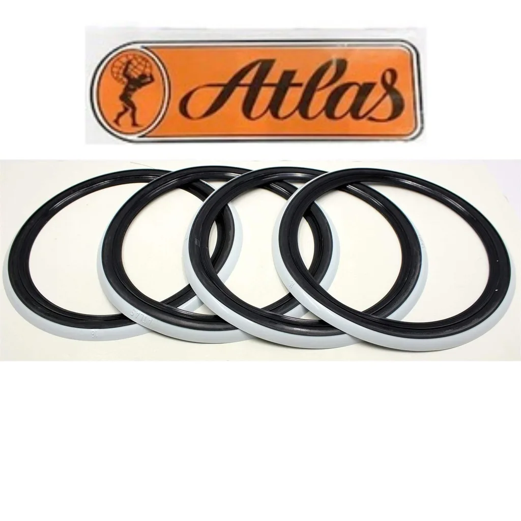 Atlas Lyon Black Tire Sidewall Car Tire Sides Accessory 4 Piece Set Auto Car Rubber Ring 12 \'\' 13 \'\' 14 \'\' 15 \'\' 16 \'\' 17 \'\'