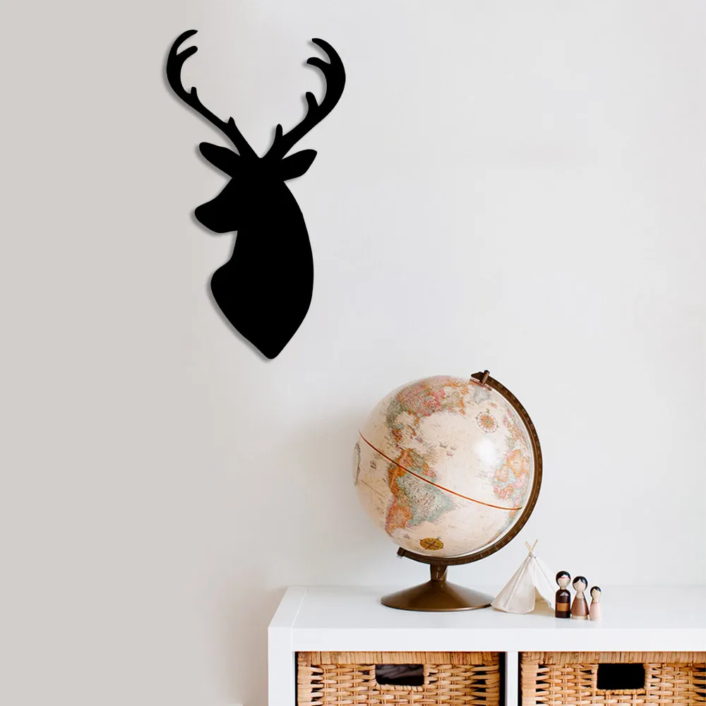 Left Turned Antler Deer Wall Room Home Accessory Wooden Table 27x50cm