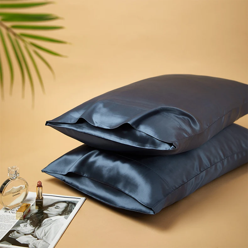 DISANGNI 22 Momme 100% Natürliche Maulbeerseide Kissenbezüge für Haar und Haut, Doppelseitige Reine Seide mit Umschlagverschluss, 2er-Pack – Detail 4