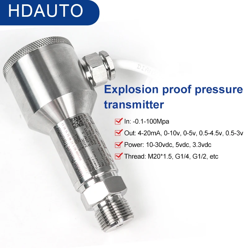 

Explosion Proof Pressure Transmitter 4-20mA All Stainless Steel Marine Diffusion Silicon Pressure Transducer Sensor