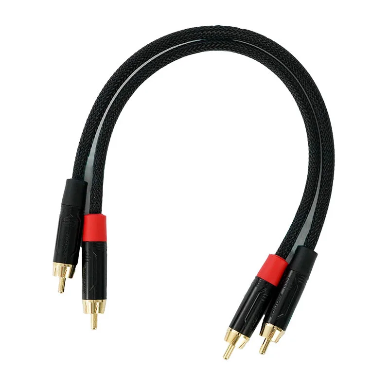 Fanmusic C003 RCA Male to Male ROXTONE RCA 2 Core HIFI Single Channel Audio Cable 25CM