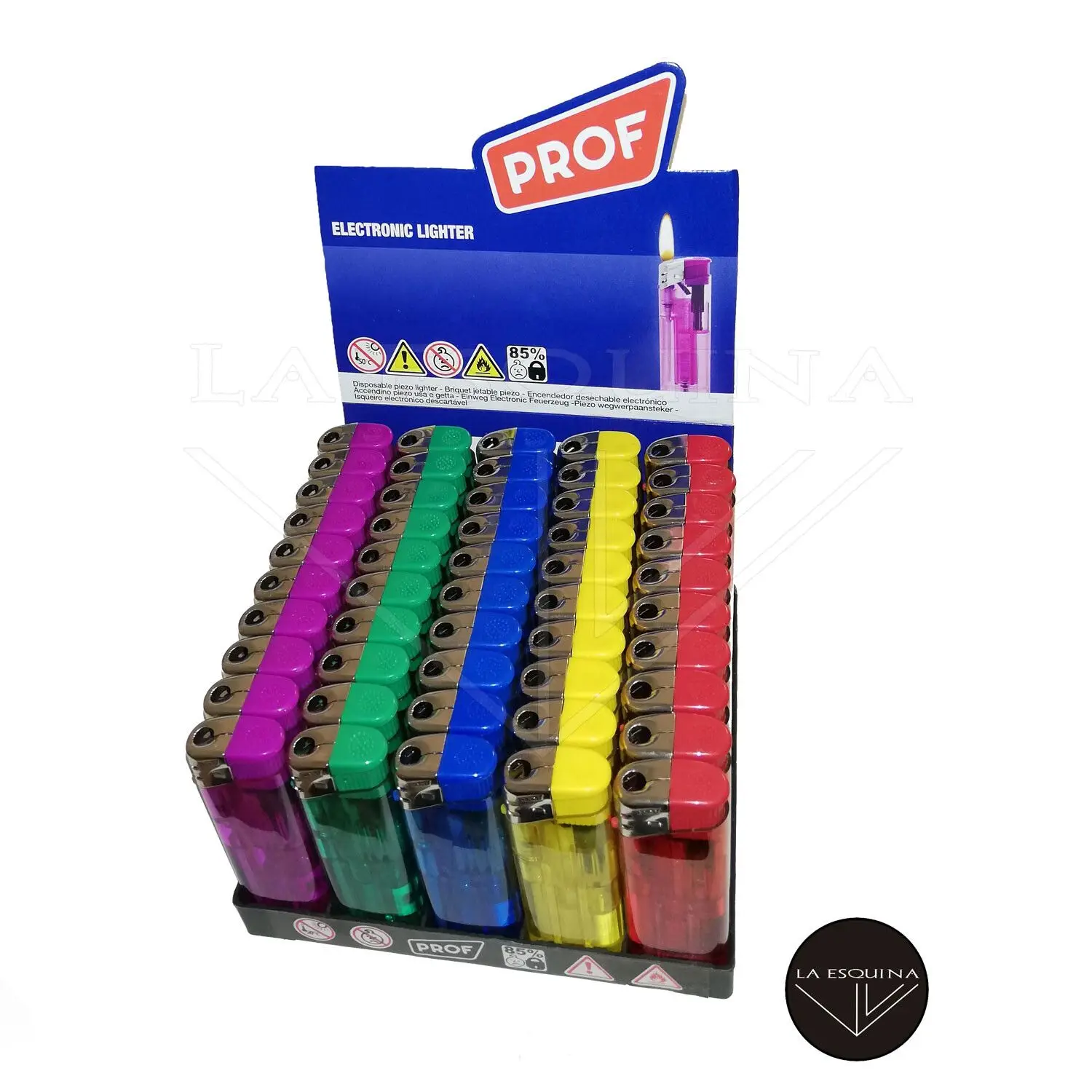 Case of 50 PROF, electronic and dimmable lighters