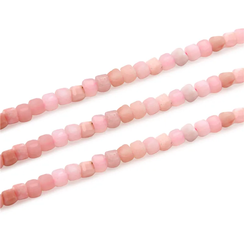 

Pink Opal Beads Strand Faceted Cube Shape 2/5mm Natural Stone For Jewelry Making Material Craft DIY Bracelet Necklace Earrings