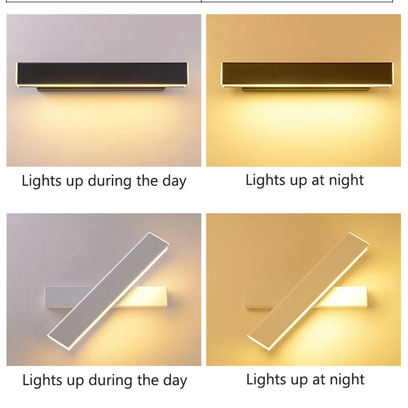 Imagem -06 - Led Wall Light 360 Graus de Rotação Acrílico Leitura Led Light Home Aisle Quarto Sala Minimalista Lâmpada de Parede 12w