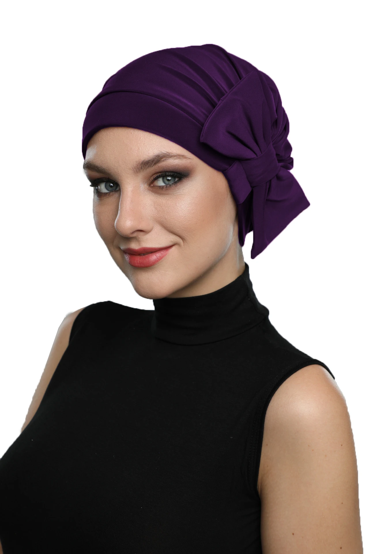 2024 New Fashion Double Bow Ready Turban Hijab Bonnet Scarf Cancer Cap Special Women Product Beret Bandana Shawl Muslim