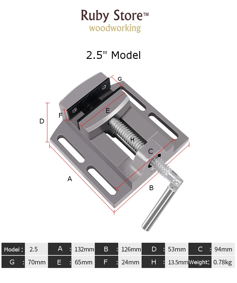 Compound Table AB8301 + Cross Slide Drill Press Vise, Aluminium Drill Press Vice 2.5\