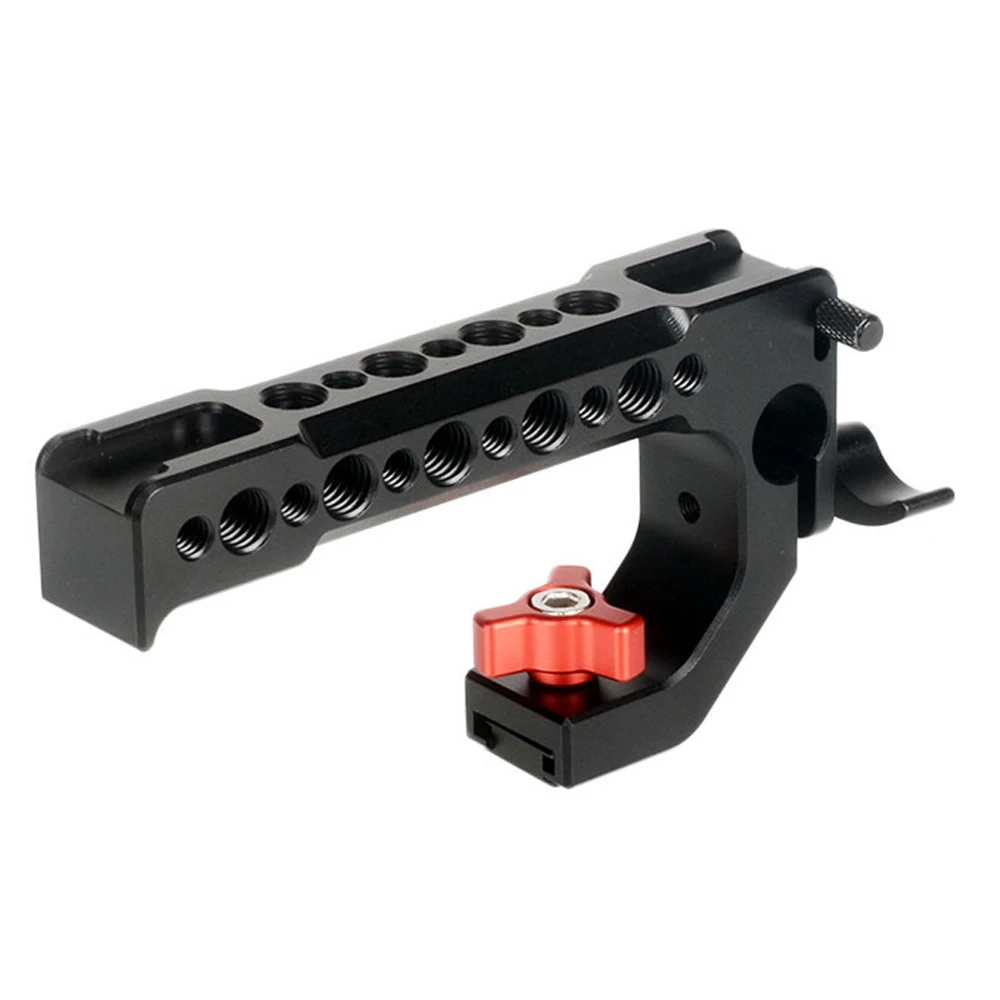 JINTU العالمي كاميرا دقيقة تمديد قفص مقبض مقبض الكاميرا قبضة مع وجع مزدوجة الباردة حذاء ل فلاش مصباح ليد Microphon