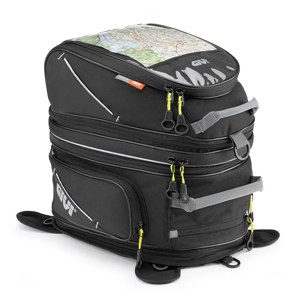 Givi EA103B-tank bag for motorcycle Easy T25 + 15 litre expandable black magnetic holder with map holder