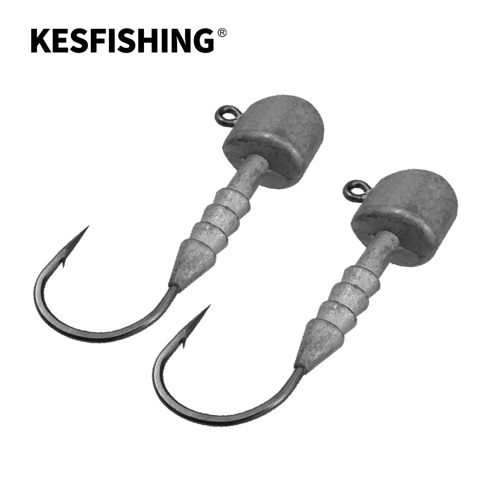 

KESFISHING Sink Jig head 9pcs 5g 7g 10g Fishing Accessories Lead Trailer Hooks For Isca Artificial Soft Lure Baits