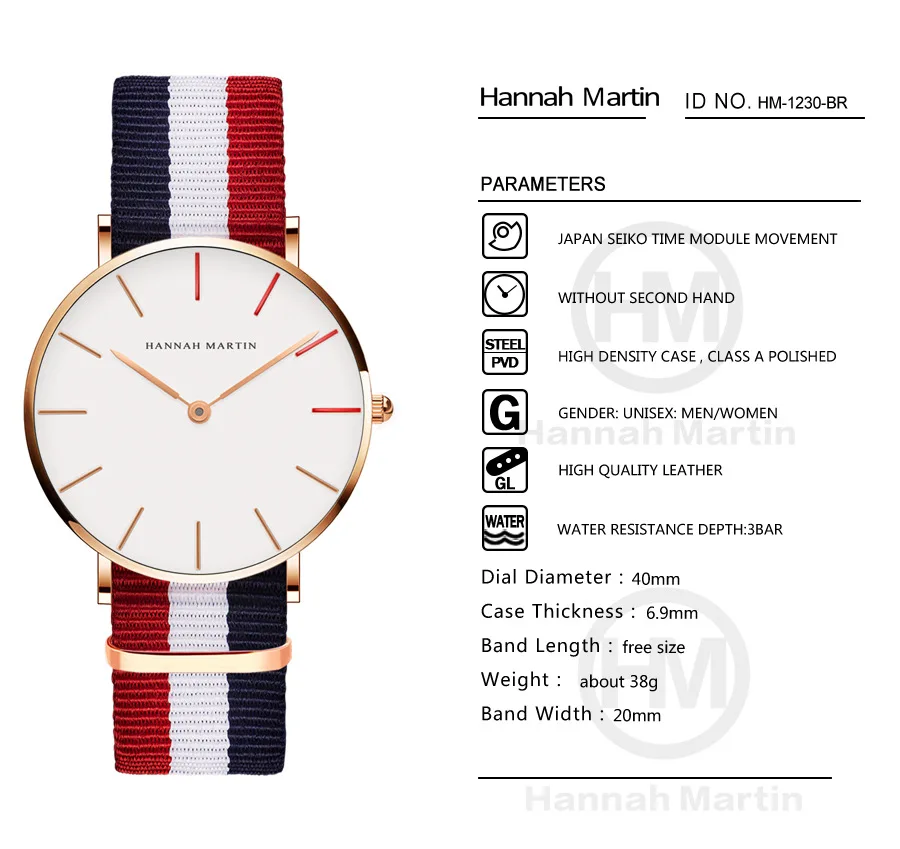 Hannah Martin Luxury Brand Quartz Watches Women 2023 Ladies Watch Simple Thin Women\'s Watches Dress Wristwatch Relogio Feminino