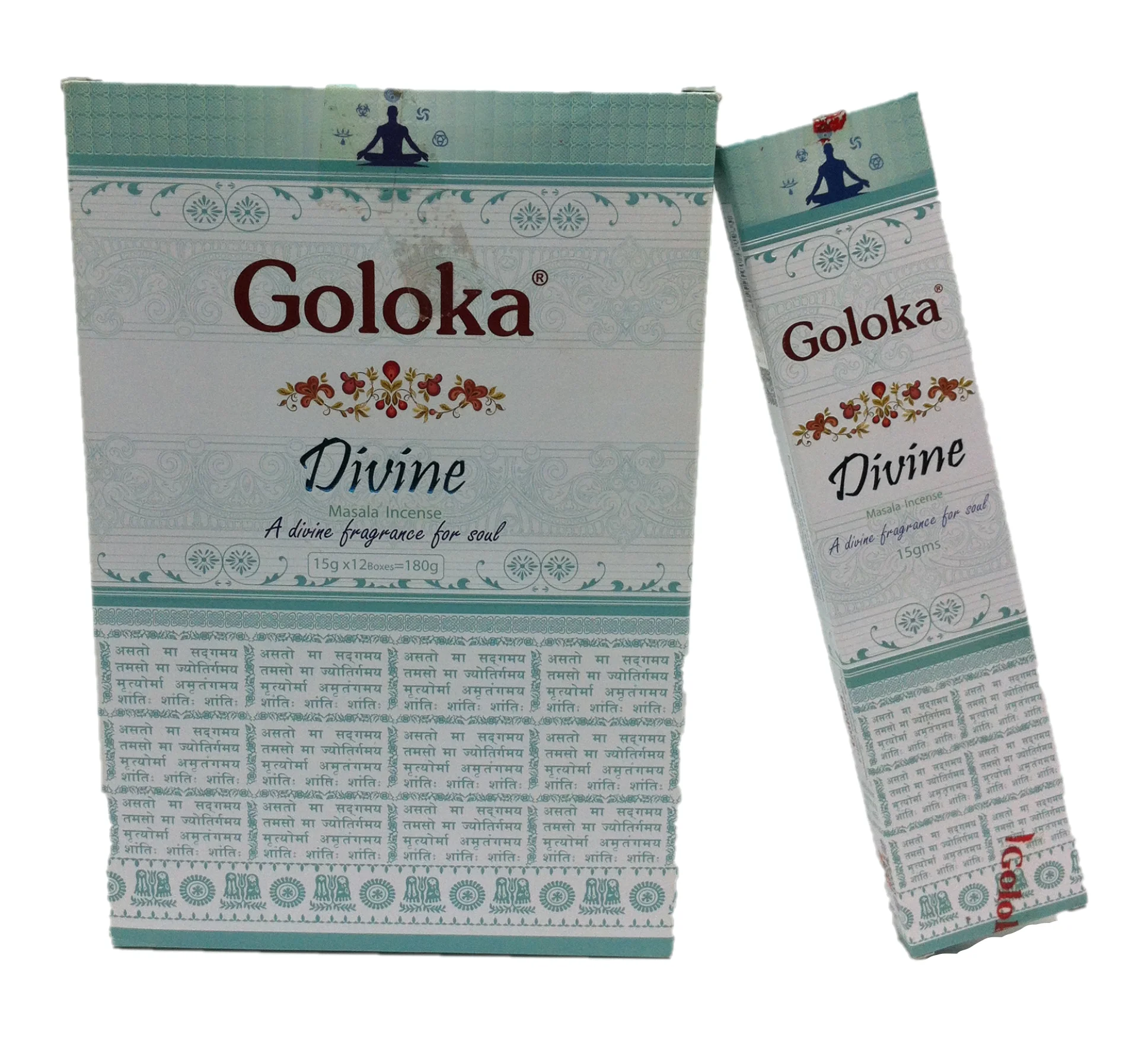 Incense Goloka Divine rods one box as the picture 12 boxes of 15 grams + Gift tablet