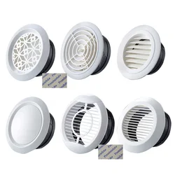 1Piece White ABS Round Air Vent Grille Louver Cover Diffuser Ventilation A/C Duct
