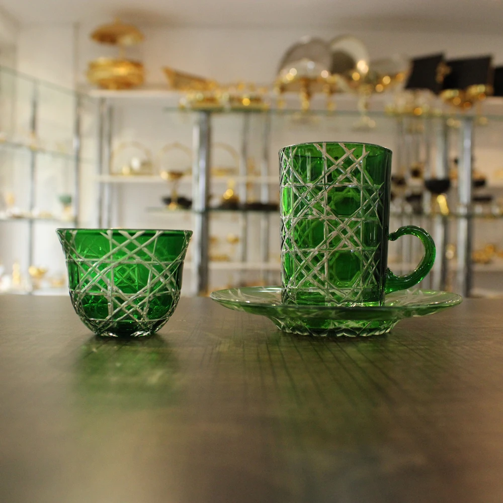 Tulip Home Accessories - Tea Set Green Color For 6 Person