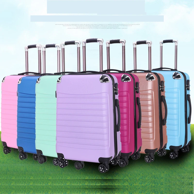 20 Inch ABS Carry On Trolley Luggage Waterproof Travel Suitcase With Wheels Boarding Case Valise For Women And Men Free Shipping