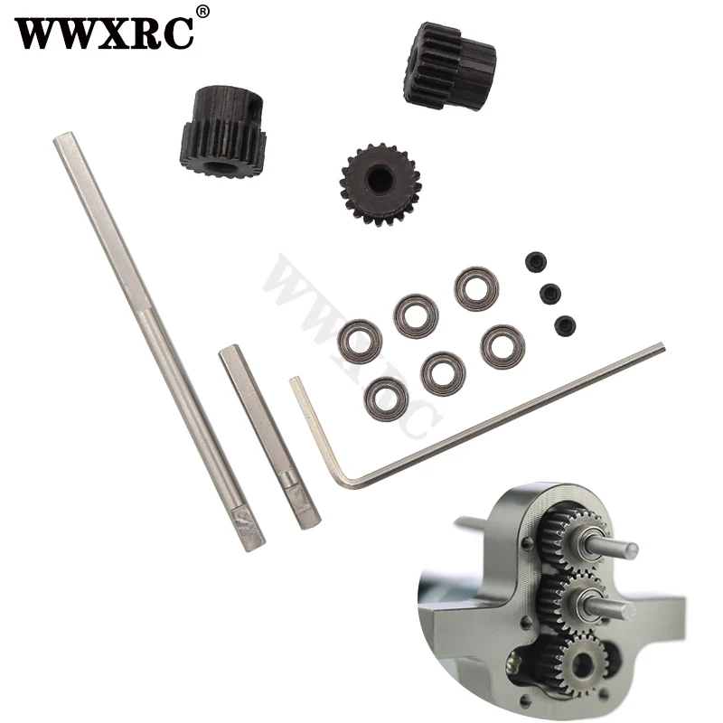 

Металлическая коробка передач WWXRC, стальная коробка передач для WPL C14 C24 B24 B36 MN D90 D99 MN99S, детали для модернизации радиоуправляемого автомобиля