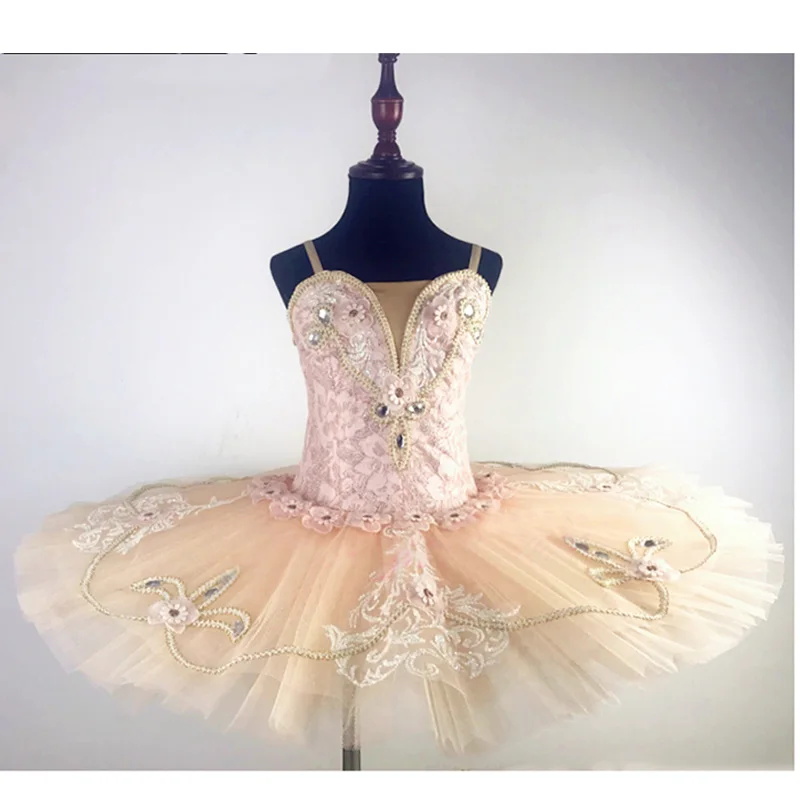 Grand Pas Classique Dulcinea Aurora Cinderella Stiff Tulle Classical Ballet Dance Pancake Tutu Dress