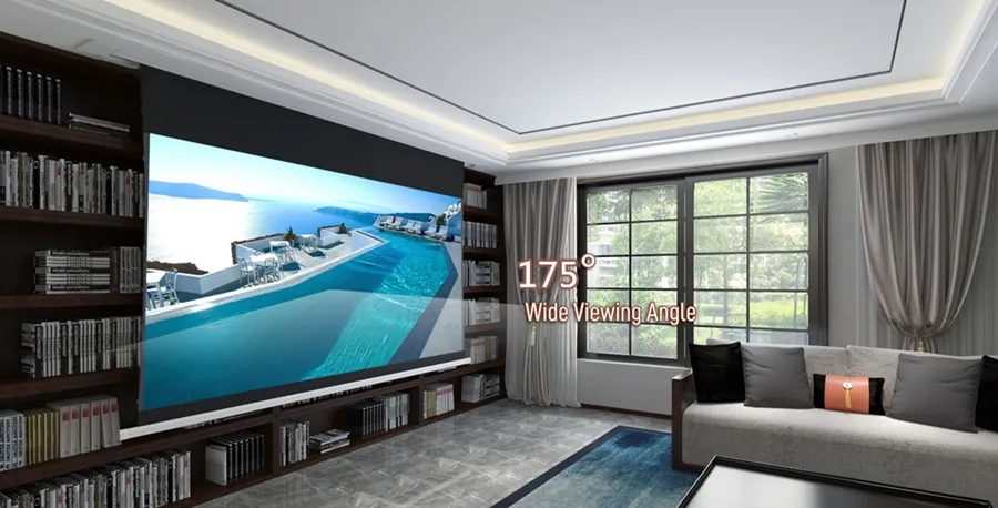 MIVISION 8K Schwarz Diamant/Kristall Umgebungs Licht Ablehnung ALR CLR Elektrische Einbau In-Decke Projektor Bildschirm, v1ALR – Detail 7