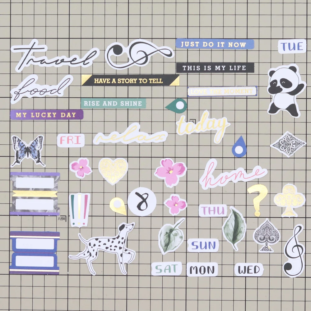 Creative Path 158 Stück Peppy Life Diecuts Ephemera Scrapbooking-Papier-Ausschnittformen für Kartenherstellung, Planer, Journaling, Basteln – Detail 4