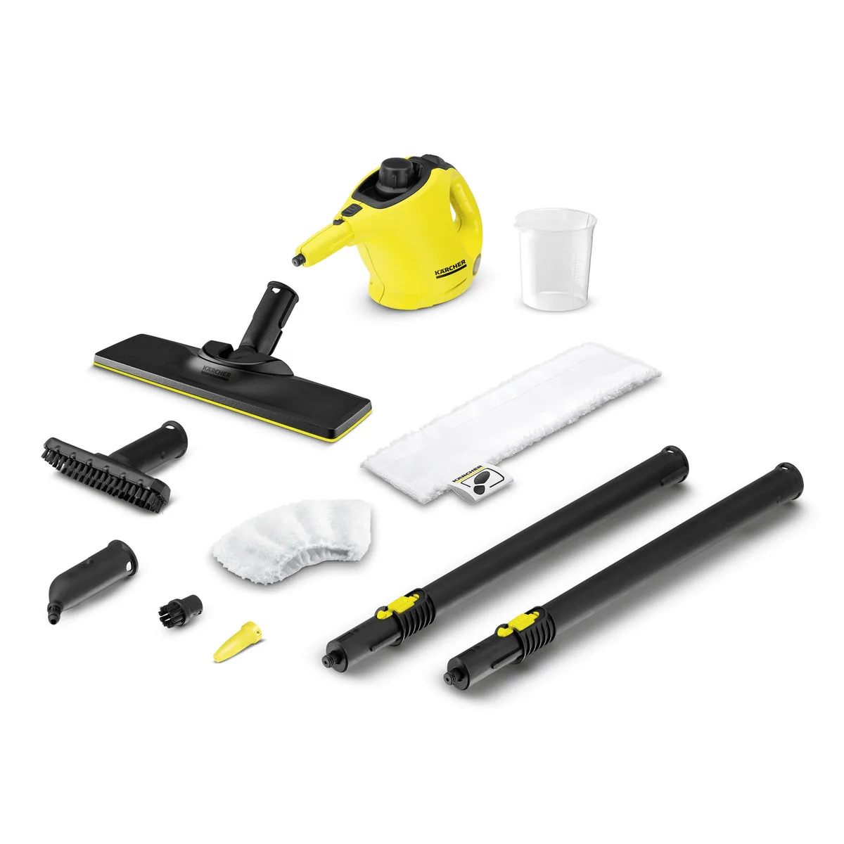 Karcher SC 1 EasyFix-home steam cleaner with EasyFix floor cleaning Kit + 2 prolongation tubes + accessories, Vaporeta, cleaning without detergents or chemicals (1.516-330.0)