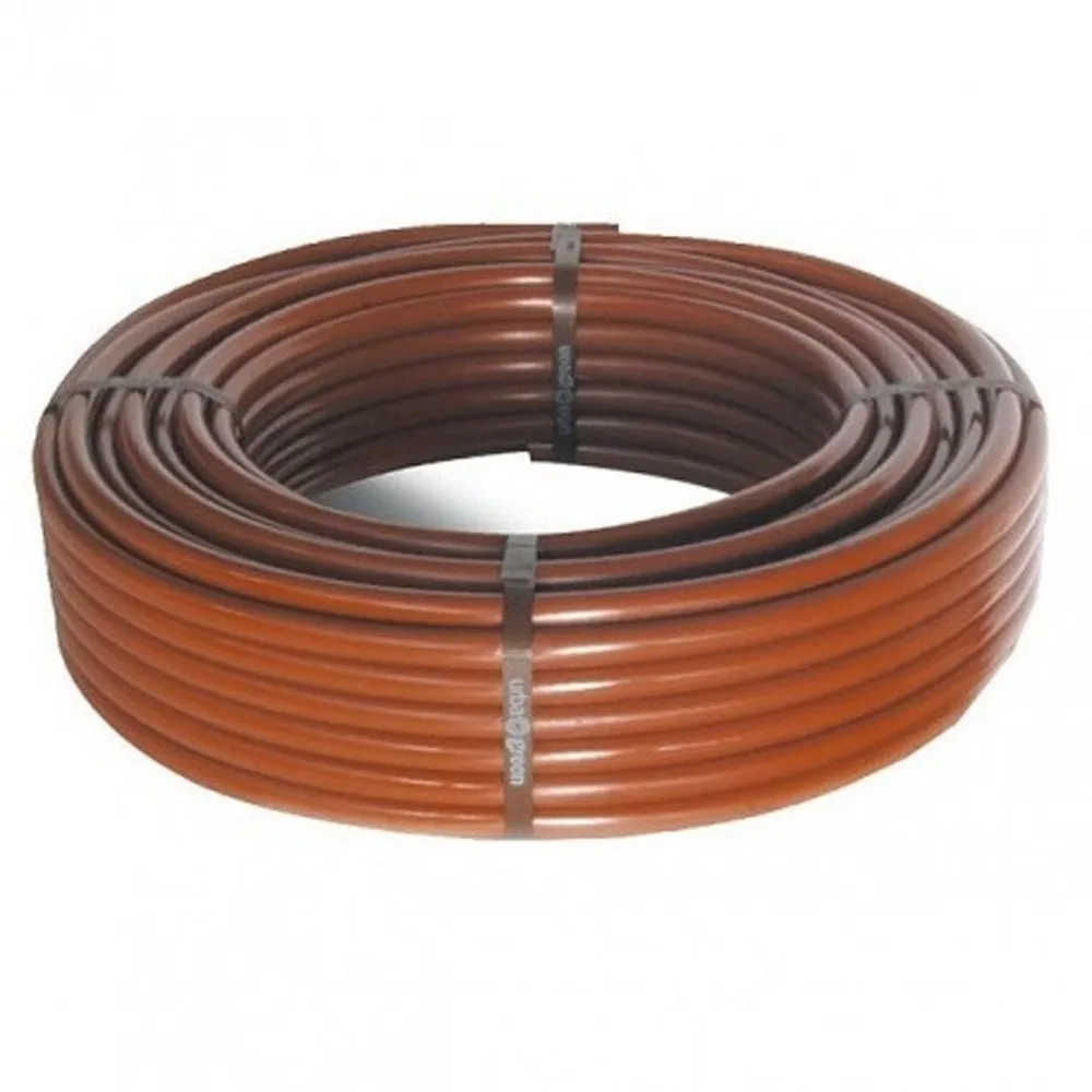 16mm pipe with droppers every 33cm. 100 mts. Brown