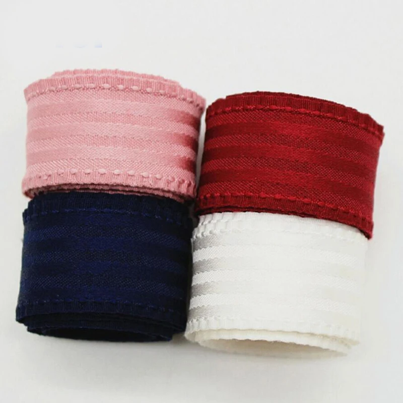 

25MM 38MM Ruffled Striped Lace Ribbon 10 Yards DIY Handmade Material Gift Packaging Skirt White hair For Hair Bows