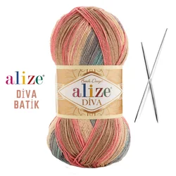 Alize Diva Batik Yarn Silky Doll Thread Yarns for Knitting DIY Bikini Pattern Soft Amigurumi Blanket Sweater Acrylic Crochet