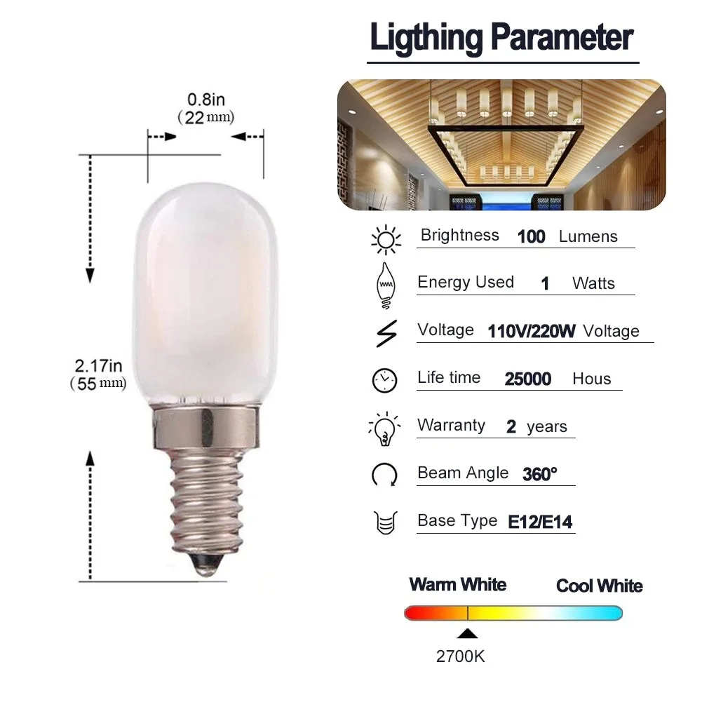 3W E14 T22 Filament Led Milchglas Rohr Birne Edison Licht Lampe 220V LED Lampe Warm weiß 2700K SMD2835 Ersetzen Halogen Licht