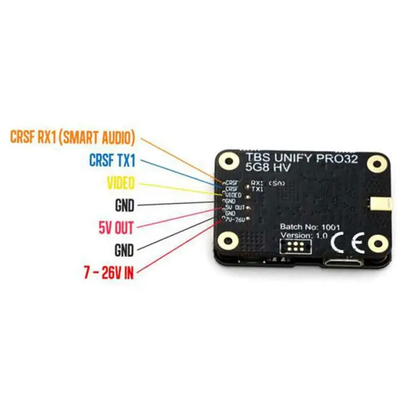 TBS UNIFY PRO32 HV (MMCX) 1W+ Video 5G8 transmitter with MMCX connector For RC Racing Drone RC model