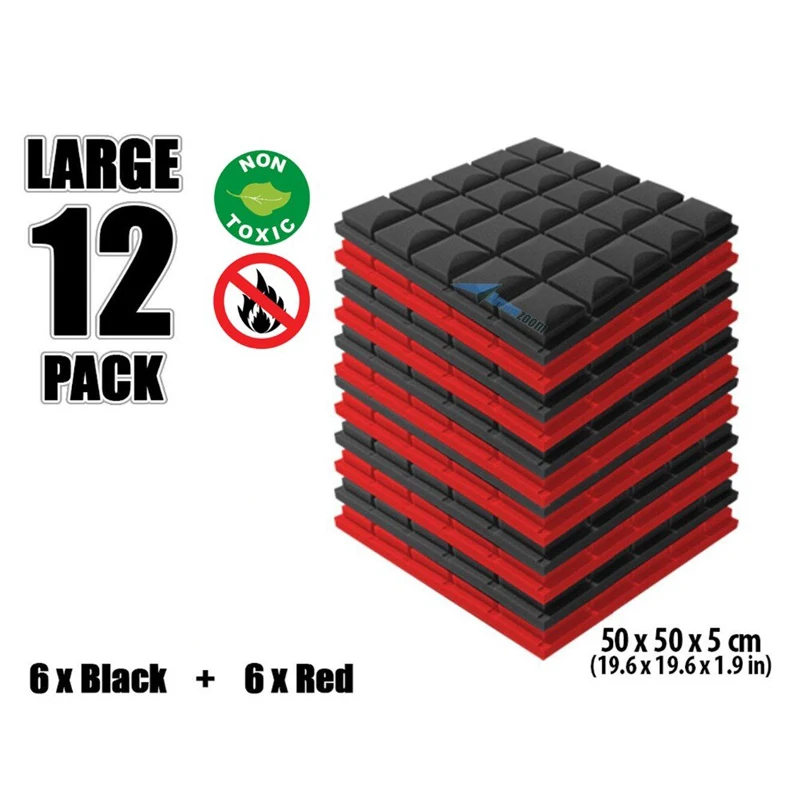 Студийная Звукопоглощающая Панель Arrowzoom, 12 шт., 19,6x19,6x1,9 дюйма