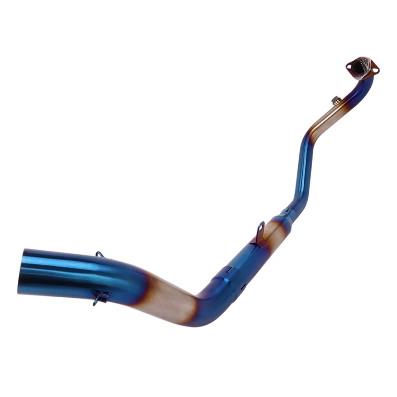 Blue Front Pipe For CF-MOTO NK250 NK250SR Motorcycle Exhaust Header Link Tube Slip On 51mm Mufflers Stainless Steel Escape