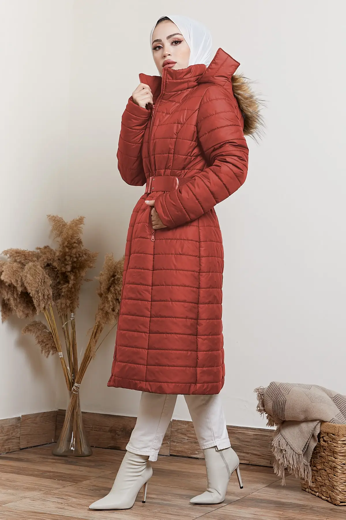 Long Furry Arched Quilted Coats Inflatable coat long ferace jacket coat Islamic women clothing jacket Muslim arabic dubai ABAYA