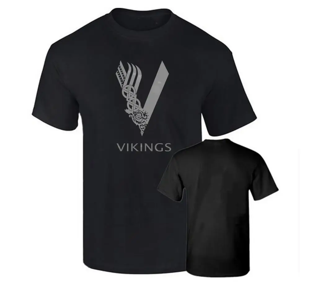 T-shirt VIKINGOS VIKINGS LOGO PLATEADO Premium 190grs