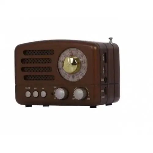 Meier M-160BT Nostalgic Retro FM USB Radio Bluetooth Brown