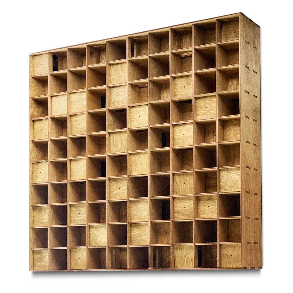 QUADRO - Acoustic Panel Super Quality 60x60cm Diffuser Studio Arrange Soundproof Wood and Foam