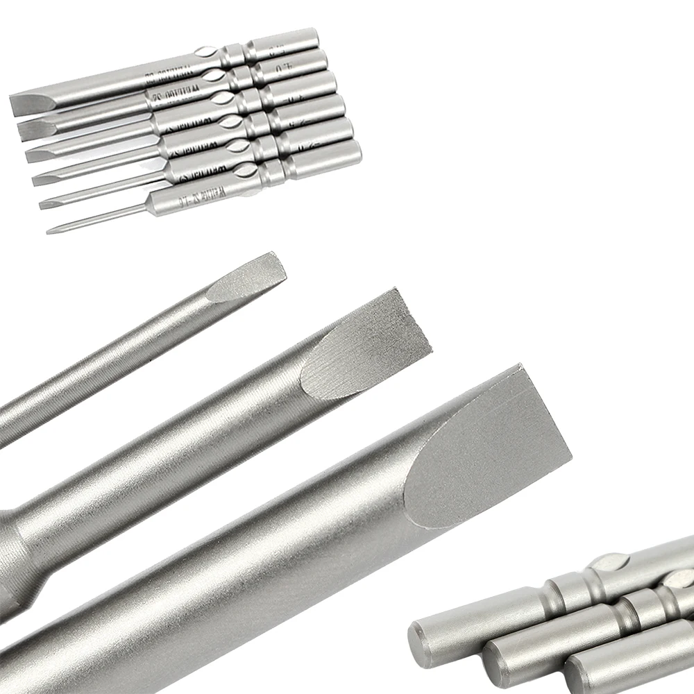 1 Máy Tính Điện Tua Vít Bộ Mũi Khoan Đầu Nam Châm Có Rãnh 801 Vòng Lắc Chân 5Mm S2 Thép Dài 60/100Mm Gỗ DIY Dụng Cụ