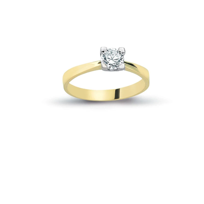 14K Solid Gold Solitaire Gracious Engagement Wedding Ring