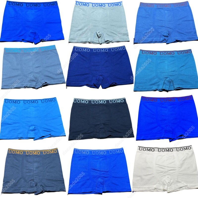 12 BOXER briefs UOMO size S-M-L-XL 매끄러운 속옷 슬립 섹시한 남자 팬티 bloomers shipping Spain