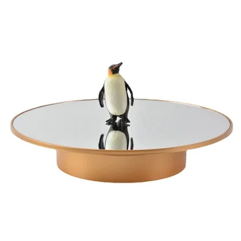 25cm 360 degree gold mirror panoramic screen suede electronic rotating turntable live shooting electric rotating stand