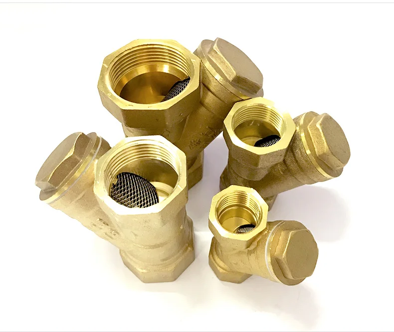 1/2" 3/4" 1" 2" 3" 4" Y-förmiger Inline-Mesh-Siebfilter mit Innengewinde, Messingfilterventil, Y-förmiger Messingsiebfilterventil – Detail 7
