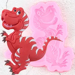 Dinosaur Silicone Mold Candy Resin Moulds Chocolate Fondant Molds Baby Birthday Cake Decorating Tools Cookie Baking Mould